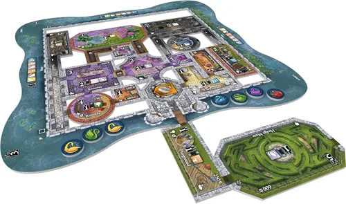 Miniatura 4 de Expansiones de Castles of Mad King Ludwig: complemento modular masivo con renovaciones, pasajes secretos, fosos, torres, decretos reales, fichas