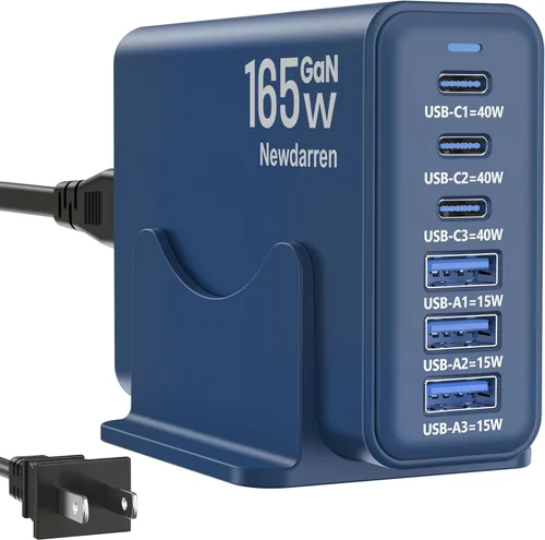 Miniatura 10 de Cargador iPhone 17 USB C Bloque de Carga Rápida, 3 Puertos Tipo C Cada uno 40W Cargador para iPhone 17 16 15 Pro Max Plus, Galaxy S25 S24 S23, iPad