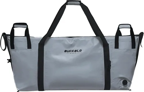 Miniatura 14 de Buffalo Gear Enfriador de pescado aislado – Bolsa de fondo plano impermeable de 27.5 cuartos de galón, 58 cuartos de galón, a prueba de fugas