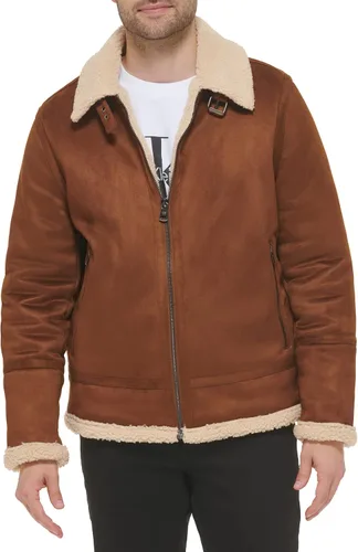 Miniatura 12 de Calvin Klein Chaqueta de piel sintética para hombre - Chaqueta bomber con forro de oveja