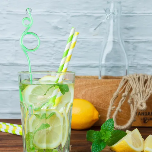 Miniatura 4 de PakTalk Paquete de 100 pajitas de papel desechables, pajitas amarillas biodegradables para cócteles, limonadas, uso diario y fiestas de vacaciones