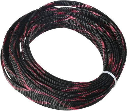 Miniatura 20 de Aicosineg Funda de cable trenzado flexible de PET de 16 pies de ancho de 0.5 pulgadas de ancho, funda de malla de alambre flexible para TV, audio