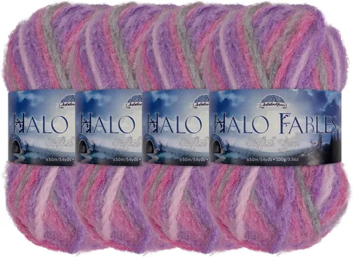 Miniatura 10 de JubileeYarn Halo Fables Yarn - 100g/Skein Bulky Polyester - North Wind Sun - 2 Skeins