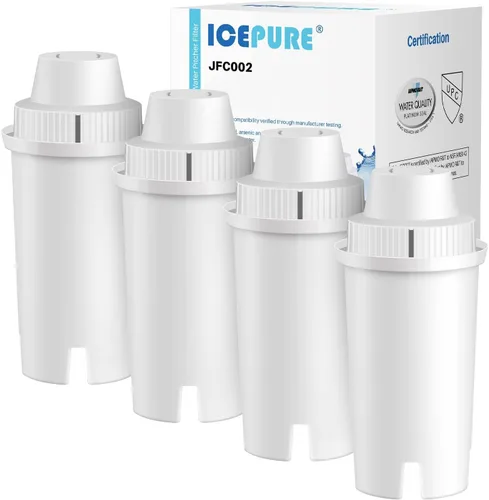 ICEPURE Repuesto para filtro de agua Brita, jarras y dispensadores Brita, Classic OB03, Mavea 107007, 35557, Everyday, UltraMax, Metro+, XL y más,