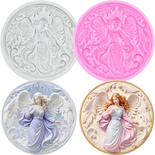 Miniatura 16 de Angel Baby - Moldes de silicona para decoración de pasteles, decoración de cupcakes, pasta de chicle de chocolate, juego de 4