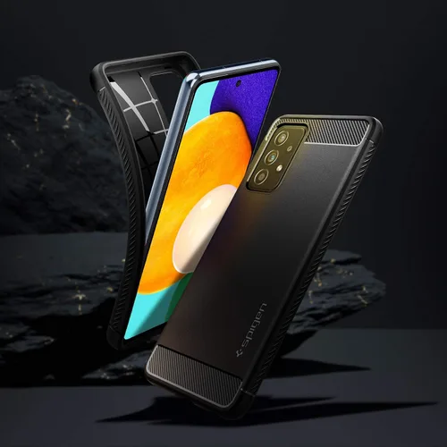 Miniatura 2 de Spigen Funda para Galaxy A52 5G, blindaje resistente [protección de grado militar] - negro mate