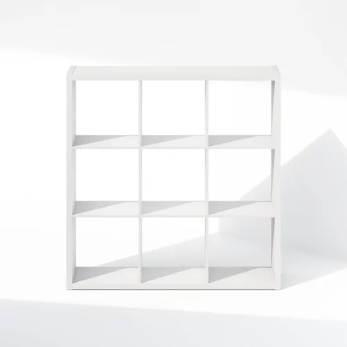 Miniatura 8 de Furinno Organizadores y almacenamiento de armario cúbicos, organizador de armario de 9 cubos, estante abierto, marco extra grueso para armario