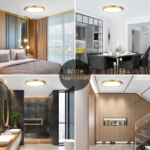 Miniatura 7 de Lámpara de techo LED empotrada de 9 pulgadas, 18 W (equivalente a 180 W), 1800 LM, luz blanca diurna de 5000 K, IP40, luces de techo LED modernas