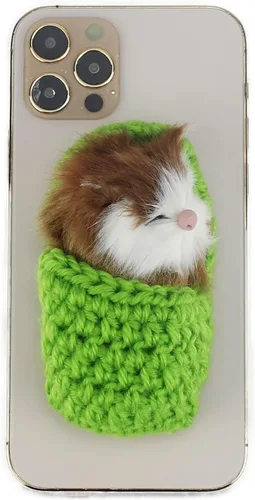 Miniatura 9 de 4 piezas de gato dormido en zapatilla de juguete, mini gatito en zapato con sonidos de maullidos decoración de mano juguete de regalo para niños