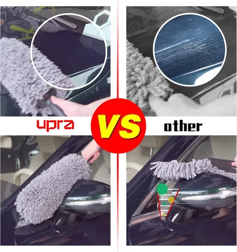 Miniatura 8 de upra Kit de plumero de automóvil, el mejor plumero multiusos de microfibra, herramientas de limpieza interior y exterior, cepillo de detalles