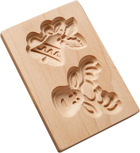 Miniatura 3 de Molde de Galletas de Madera, Molde de Horneado 3D, Herramienta de Decoración de Gravura para Artesanía, Adecuado para Halloween, Acción de Gracias