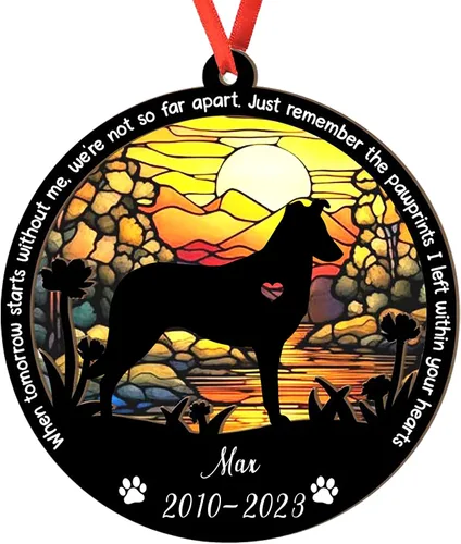 Miniatura 109 de Adorno personalizado para atrapasoles de sabueso afgano, adorno de Navidad de sabueso afgano – Regalo para perro amante, sabueso afgano