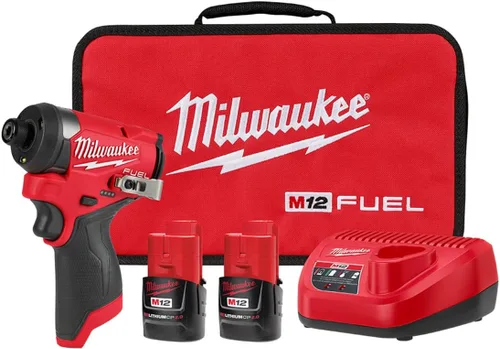Milwaukee Electric - M12 Fuel. Kit de Destornillador de Impacto HEX de 1/4
