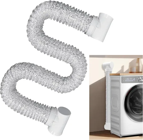 Miniatura 8 de Codo de ventilación de secadora de ropa de 90 grados Kit de conector de conducto de secadora más seguro para tubos de 4 pulgadas, kit de codo