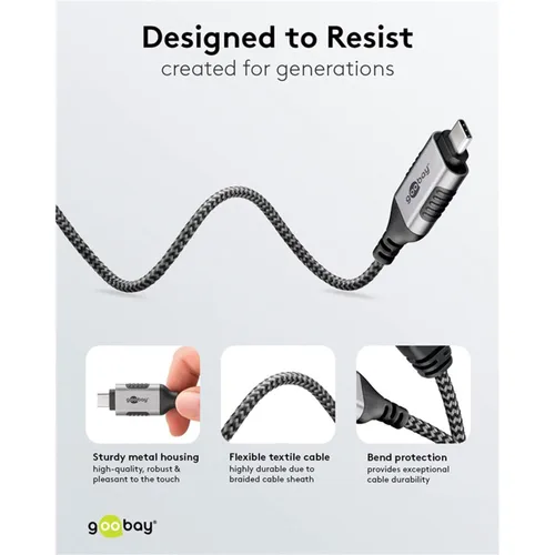 Miniatura 9 de goobay Slim USB-C 3.1 to RJ45 Ethernet CAT 6 Cable Adapter/Stable Wired Internet Connection with Router/Network Switch/USB to RJ45 Adapter/1Gbps