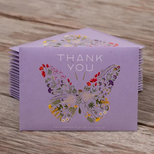 Miniatura 6 de Bentley Seed Co. Paquete de agradecimiento – Mezcla de polinizador de mariposas – 25 paquetes de semillas – Regalo de agradecimiento ecológico