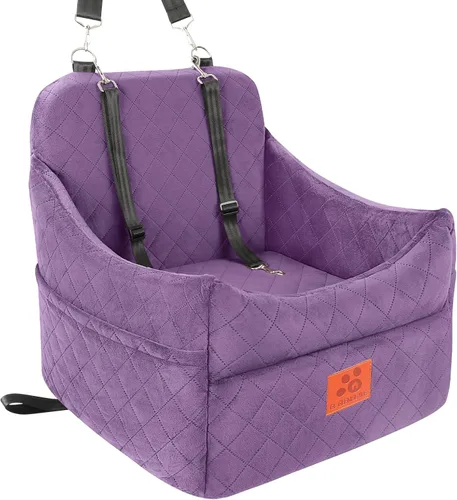 Miniatura 11 de GL GLENSLAVE Asiento de automóvil para perros pequeños/medianos, asientos elevadores de automóvil con cojín grueso para perros de menos de 35