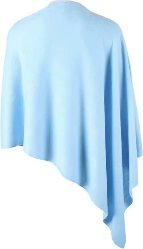 Miniatura 57 de Fomolom Ponchos para mujer, versátil, ligero, tejido sólido, chal envolvente, bufanda, accesorios para mujer