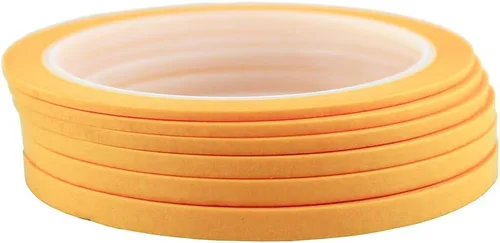 Miniatura 5 de JINBING 6 Rollos de Cinta de Papel Washi para Arte de Uñas DIY, Dibujo, Creación de Patrones 2 mm, 2.5 mm, 3 mm, 4 mm, 5 mm, 6 mm x 25 m (Rosa)