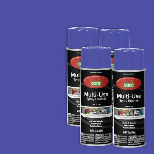 Miniatura 5 de Pintura en aerosol, 12 onzas, paquete de 6 (mezcla de colores cálidos: blanco brillante, rojo rubí, naranja, amarillo, marrón, negro brillante)
