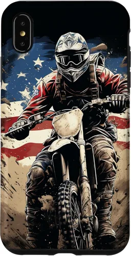 Miniatura 11 de Dirt Bike American Flag Motocross Enduro Biker 4th of July Case for iPhone 17