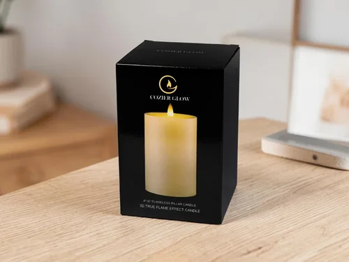 Miniatura 8 de Velas de pilar sin llama parpadeantes con temporizador remoto, velas LED que funcionan con pilas de hasta 400 horas, velas de cera real con llama