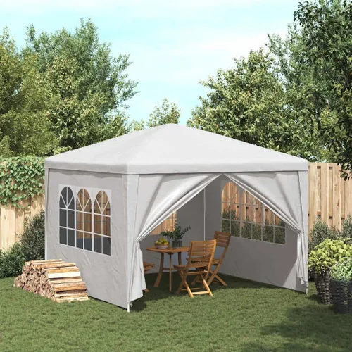 Miniatura 2 de vidaXL Tienda de campaña para fiestas al aire libre, 9 pies 10 pulgadas x 9 pies 10 pulgadas, resistente a los rayos UV y al agua, carpa de jardín