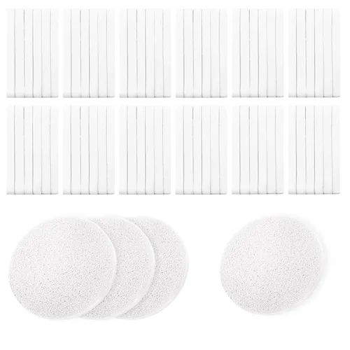 Miniatura 7 de 120 esponjas faciales comprimidas, esponja profesional para eliminación de maquillaje, esponja de limpieza facial redonda para spa, exfoliante