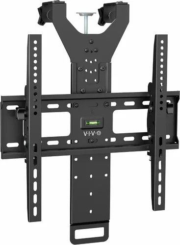 Miniatura 10 de VIVO Soporte de TV para colgar para pantallas planas y curvas de 24 a 55 pulgadas, diseño de acero ligero, barra transversal de altura ajustable