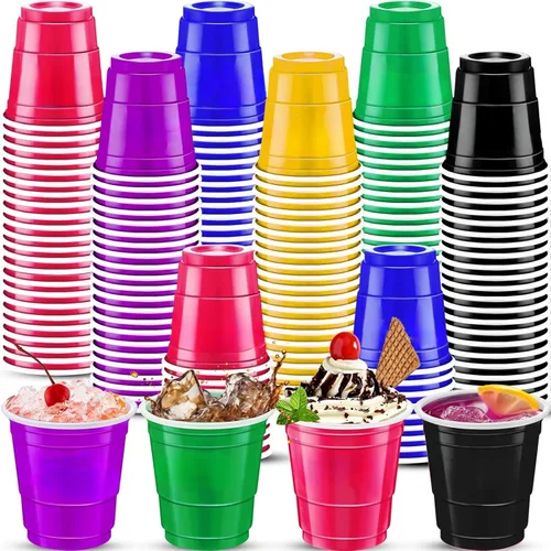 Miniatura 44 de 500 piezas Vasos de Chupito de Plástico Lake Bule de 2 onzas vasos de chupito azules Revelación de Género vasos de chupito desechables para beber