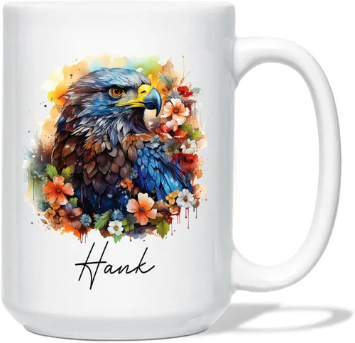 Miniatura 19 de Taza de café de oso – Regalo personalizado para amantes, taza de té de animales salvajes con flores, regalo de cerámica personalizado para amantes