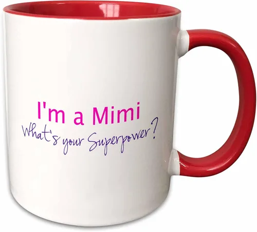Miniatura 11 de 3dRose mug_193745_1 Im a Mimi Whats Your Superpower - Taza de cerámica con texto en inglés «Im a Mimi Whats Your Superpower», color rosa intenso, 11