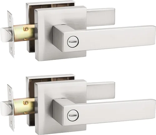 Miniatura 62 de KNOBWELL - Juego de cerradura con 1 picaporte resistente para puertas de una cara, ideal para puertas interiores reversibles, 0.93 libras