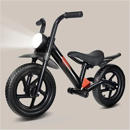 KRIDDO Bicicleta de equilibrio para niños de 2 a 5 años, con luz delantera, neumáticos mejorados para todo terreno, rodamientos mejorados para una