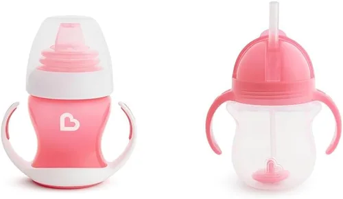 Miniatura 10 de Munchkin® Gentle™ Transition Sippy Trainer - Tazón de 4 onzas, paquete de 2, cuencos de succión azules y Stay Put™ para bebés y niños pequeños
