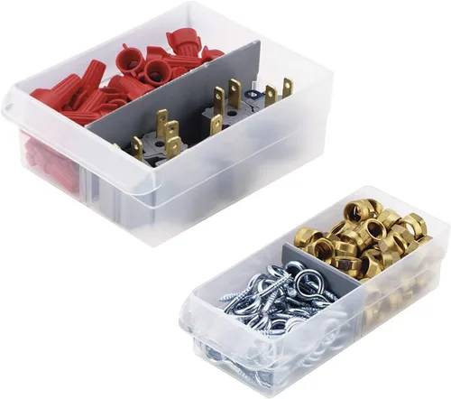 Miniatura 11 de Repisa para almacenamiento de piezas, de plástico, con 26 cajones Akro-Mils 10126REDBLK20, de 20 pulgadas x 10-1/4 pulgadas x 6-3/8 pulgadas, rojo