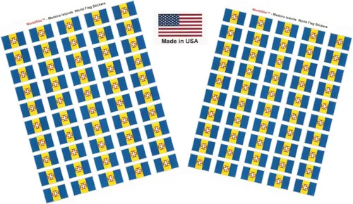 Miniatura 54 de 100 calcomanías de la bandera de Alaska; 1.5" x 1" hechas en Estados Unidos, calcomanías autoadhesivas de la bandera del estado para álbumes