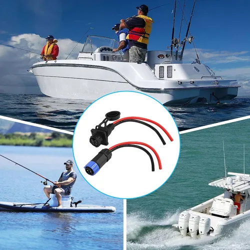 Miniatura 6 de CERRXIAN Conector sckot de motor de arrastre, kit de conexión rápida de enchufe y receptáculo de motor de arrastre, resistente de 2 clavijas de 12