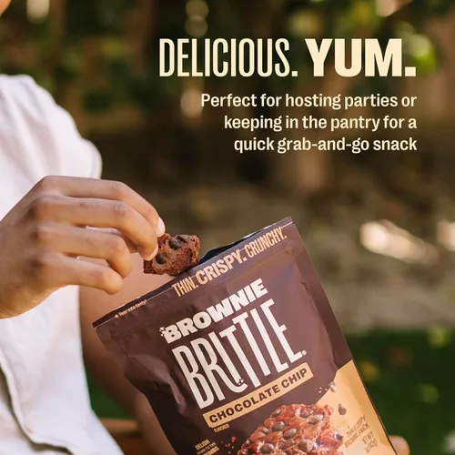 Miniatura 4 de Brownie Brittle – Paquete variado de aperitivos dulces delgados y crujientes (paquete de 6, 5 onzas), postre rico de bocados gourmet de brownie