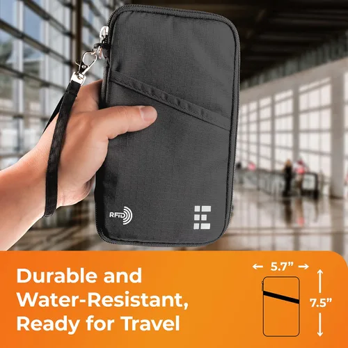 Miniatura 8 de Zero Grid Passport Wallet - Travel Document Holder wRFID Blocking