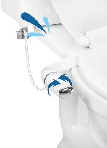 Miniatura 8 de GenieBidet Accesorio de bidé para inodoro – Accesorio higiénico ultrafino para zurdos para inodoros existentes – Accesorio de asiento de inodoro