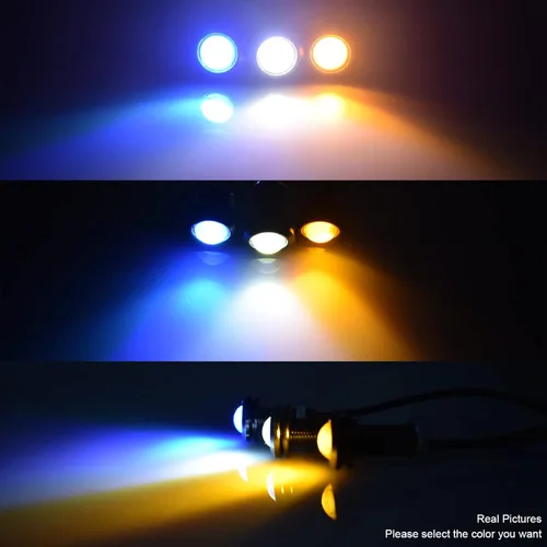 Miniatura 8 de 4 luces delanteras para parrilla delantera de automóvil, montaje de perno LED blanco, luces decorativas compatibles con automóviles, barcos, SUV