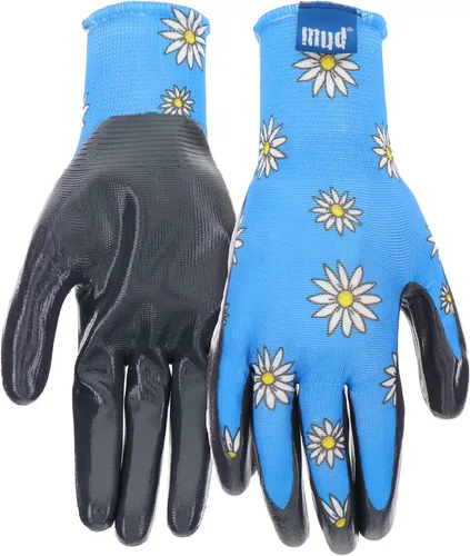 Miniatura 8 de Mud Grip - Guantes de jardinería para mujer con revestimiento de nitrilo plano y revestimiento de nitrilo Gris