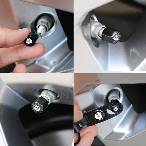 Miniatura 3 de Válvula de neumático sin cámara para automóvil, 8 piezas, atornillada, aleación de aluminio, a prueba de explosiones, neumático, TPMS, vástago