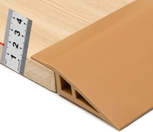 Miniatura 7 de BNELL Tira de molduras para bordes de alfombras y pisos, Tira de transición de piso autoadhesiva de PVC, Umbrales para puertas con una altura menor