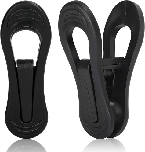 Miniatura 9 de Tinfol Clips de plástico blanco para colgar, paquete de 24 clips para colgar – Pinzas de dedo de agarre fuerte para perchas de ropa de plástico
