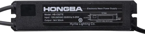 Miniatura 3 de HB-C02TE 3KV Fuente de alimentación para señal de neón de vidrio Luz electrónica de neón luces transformador con enchufe negro Negro2