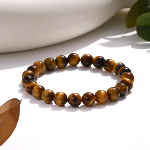 Miniatura 4 de HOZEAL Pulsera de triple protección, brazalete de obsidiana negra con ojo de tigre y hematita para hombres y mujeres, para traer suerte