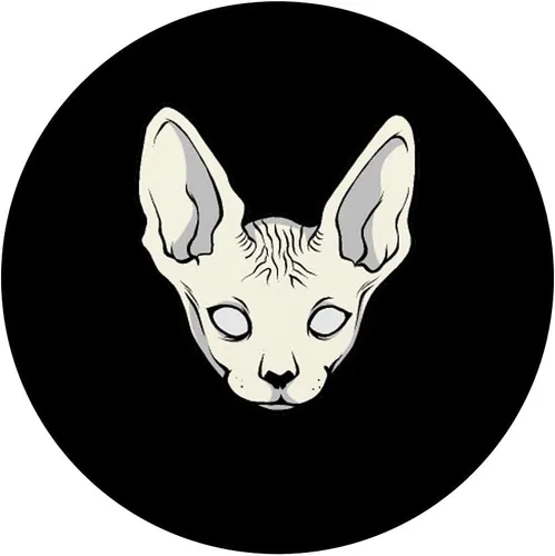 Miniatura 3 de Sphynx Gótico Cat Grafic Goth Death Metal - PopSockets intercambiables PopGrip