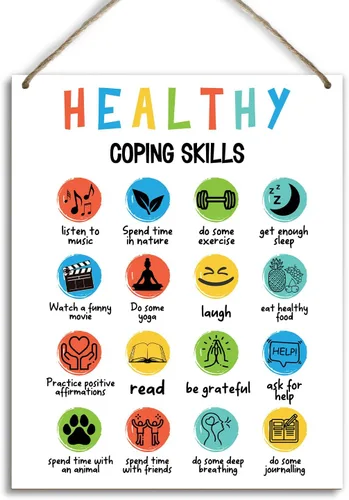Miniatura 18 de Terapia de salud mental para oficina, decoración de pared colgante de madera, energía positiva, afirmaciones positivas, decoración de pared